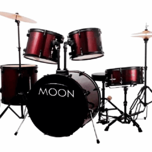 Bateria Acústica Moon JBP1601A - Rojo con Aros Negros